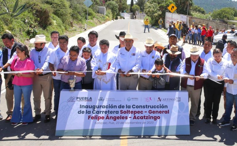 Con obra carretera de 46.7 millones, Gobierno Estatal impulsa desarrollo de Soltepec, Felipe Ángeles y Acatzingo