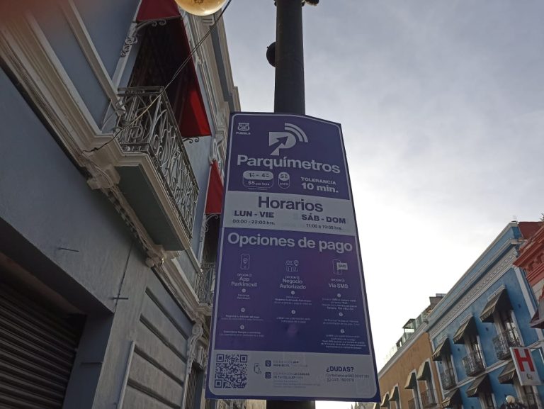 Cobro de parquímetros en Puebla