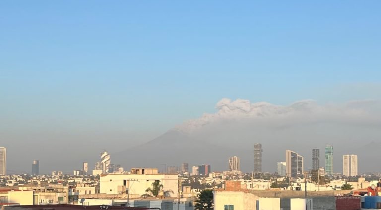 La calidad del aire en  Puebla no es satisfactoria por actividad del volcán