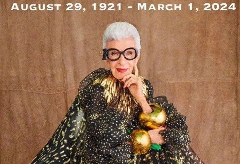La diseñadora Iris Apfel muere a los 102 años