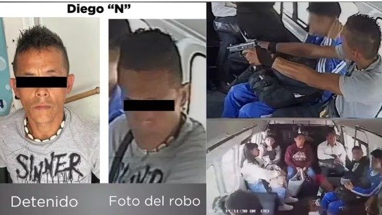 Detuvieron a asaltante que robó mochilas a estudiantes en combi de Naucalpan, en el Edomex