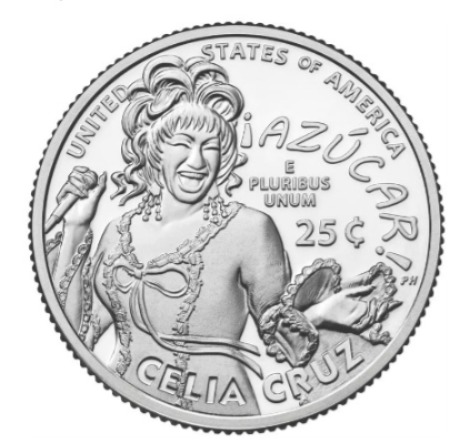 Estados Unidos emite moneda celebrando el legado de Celia Cruz
