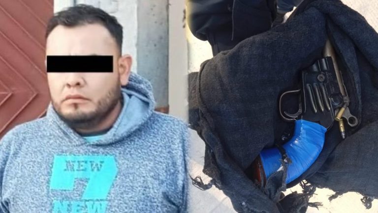 Policía Estatal detiene a hombre que viajaba con un arma de fuego