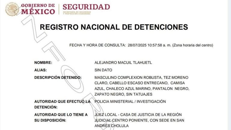 Detienen a comandante de la Fiscalía en Puebla por presuntos vínculos con “El Patuleco”