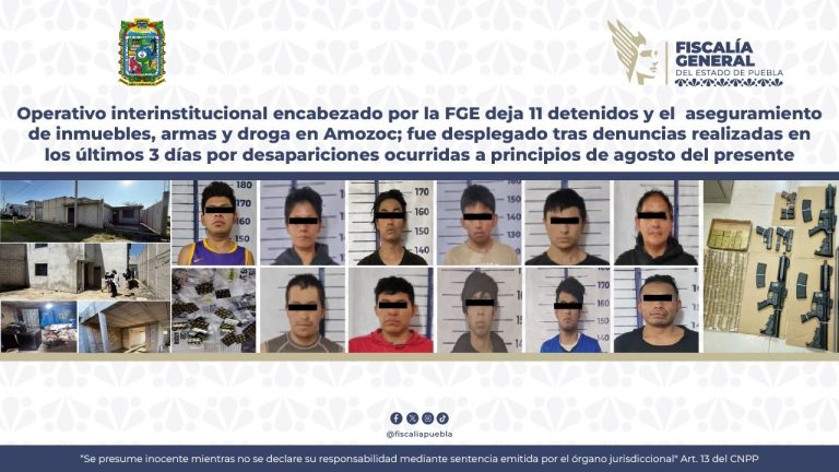Detienen a 11 personas por desaparecidos en Amozoc