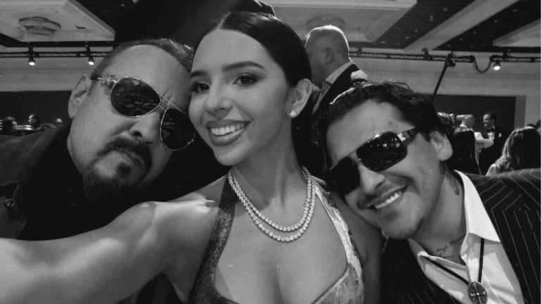 Ángela muestra imágenes con Pepe Aguilar y Nodal antes de los Latin Grammy