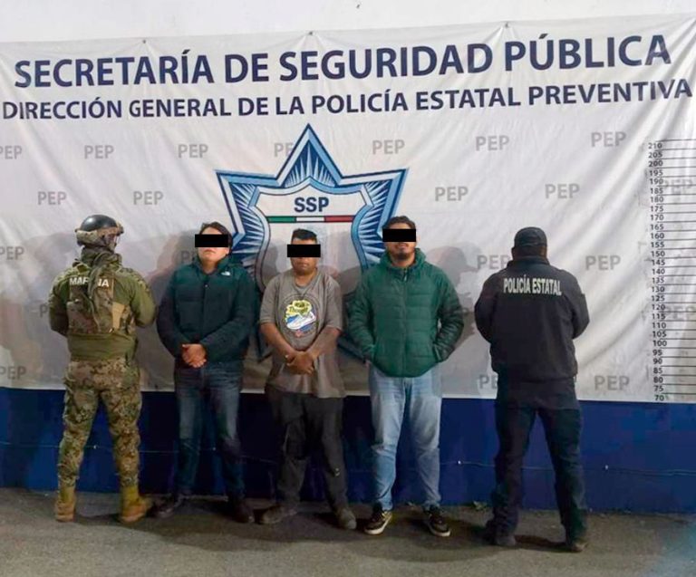 Detienen SSP y SEMAR a tres hombres presuntamente dedicados al robo de hidrocarburos