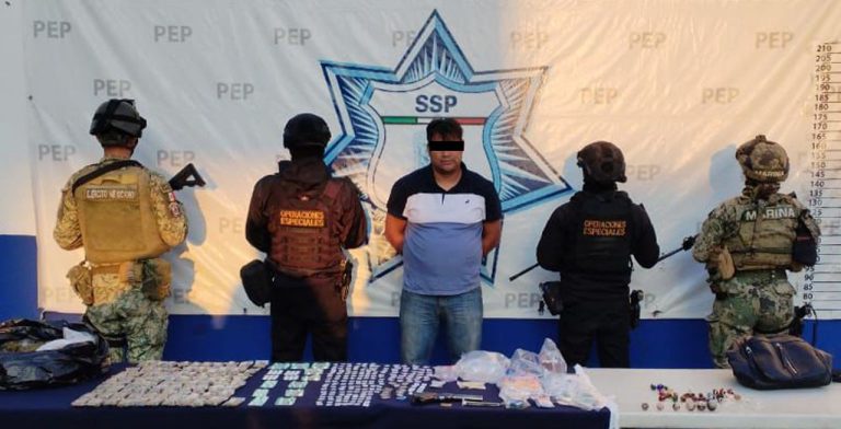 Inhiben Fuerzas de Seguridad la distribución de más de 270 dosis de posible droga   