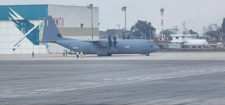 Autoridades aclaran presencia de avión Hércules C-130 en el Aeropuerto de Toluca