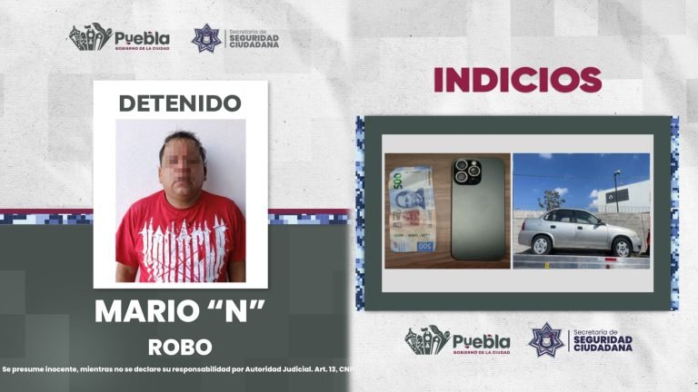 Detiene la SSC a un hombre por el delito de robo 