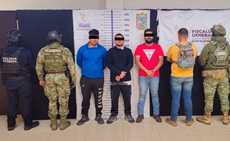 Acciones coordinadas de seguridad permiten detener a tres presuntos extorsionadores
