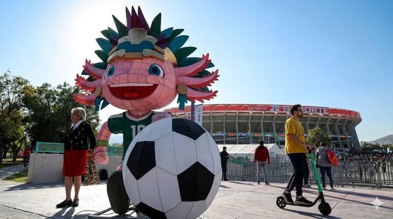 Retiran del Coloso de Santa Úrsula a ‘Ajologol’ tras desencuentro entre el Gobierno de la CDMX y FIFA