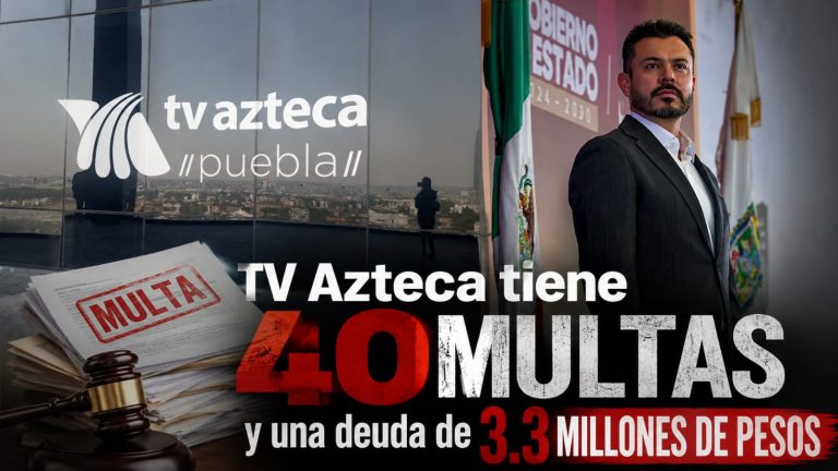 TV Azteca tiene 40 multas y una deuda de 3.3 millones de pesos, revela García Parra